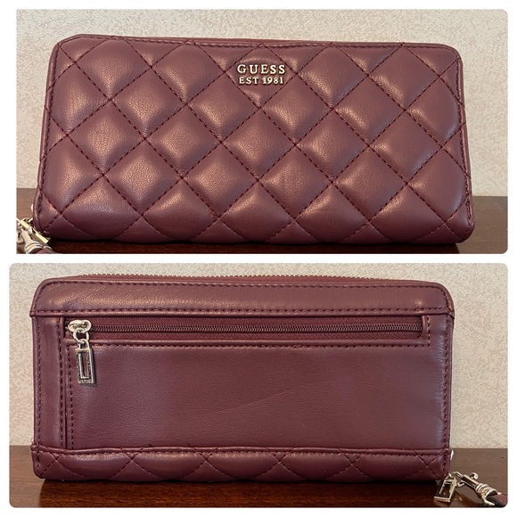 Guess Purse and Wallet Quilted Purse & Wristlet Wallet Matching bag & wallet - Picture 12 of 14